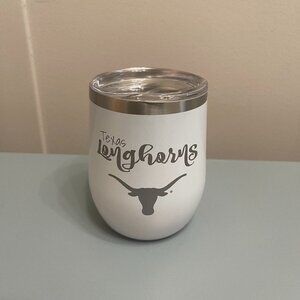 NWOT Texas Longhorns Wine Tumbler | White/Opalite | Officially Licensed